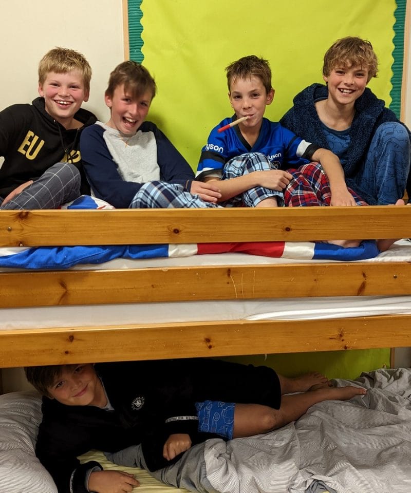 Pinewood boarders relax in their dormitory