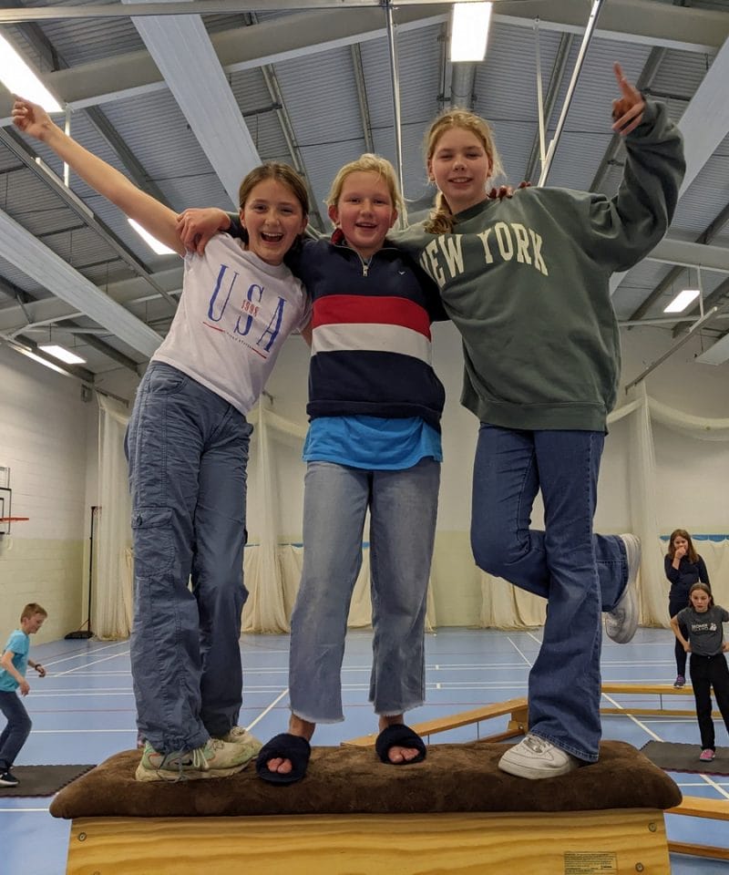 Pinewood boarders enjoy the sports hall