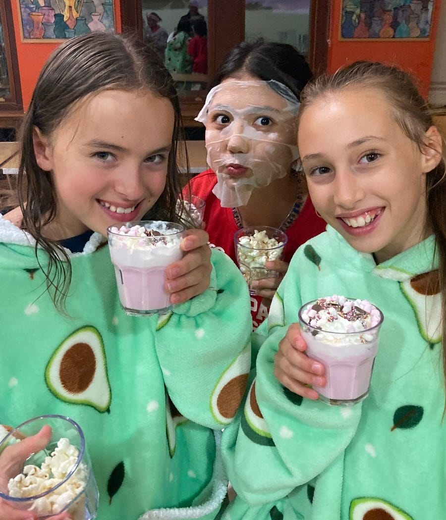 Pinewood boarders treat night milkshakes and face masks