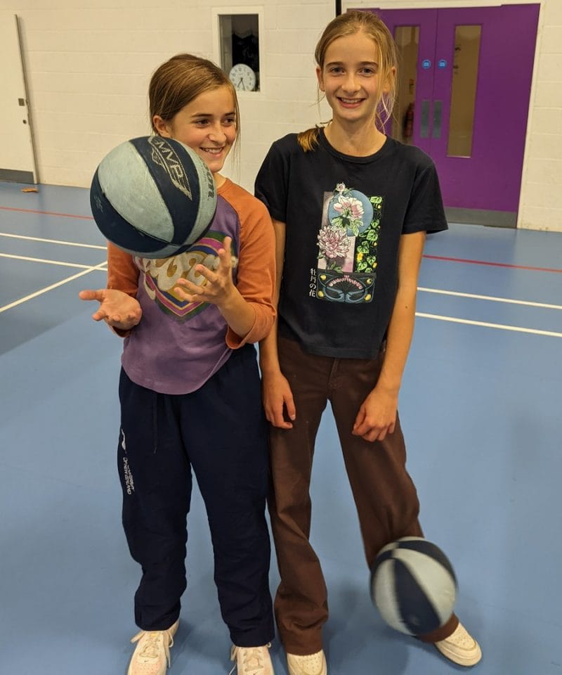Pinewood boarders enjoying the sports hall