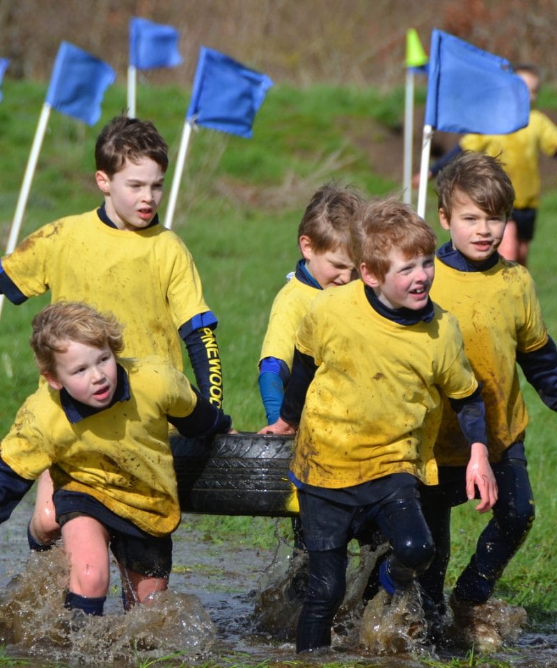 Pinewood Prep School Inter-House Rubber Legs Tough Mudder race