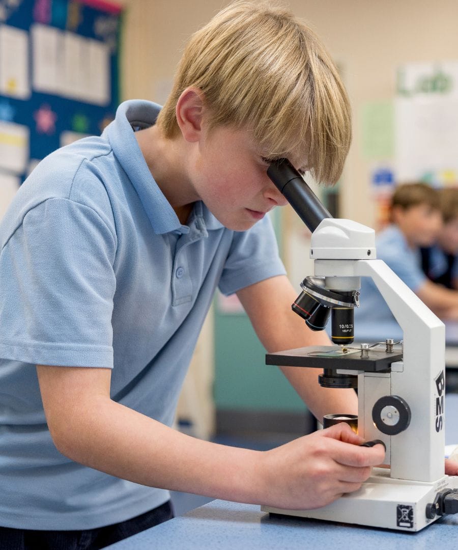 Pinewood Prep School pupil during a science lesson