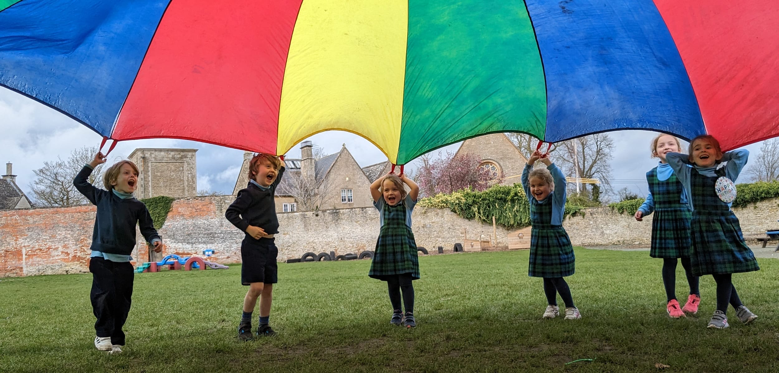 Pinewood School Pre-Prep Reception parachute games