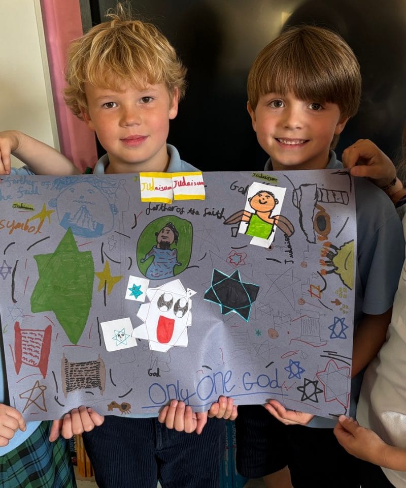 Pinewood Prep School Year 4 World religions poster