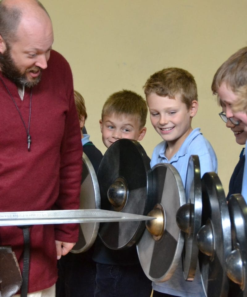 Pinewood prep school Year 5 boys learn about battle tactics in a Battle of Hastings workshop with History Squad