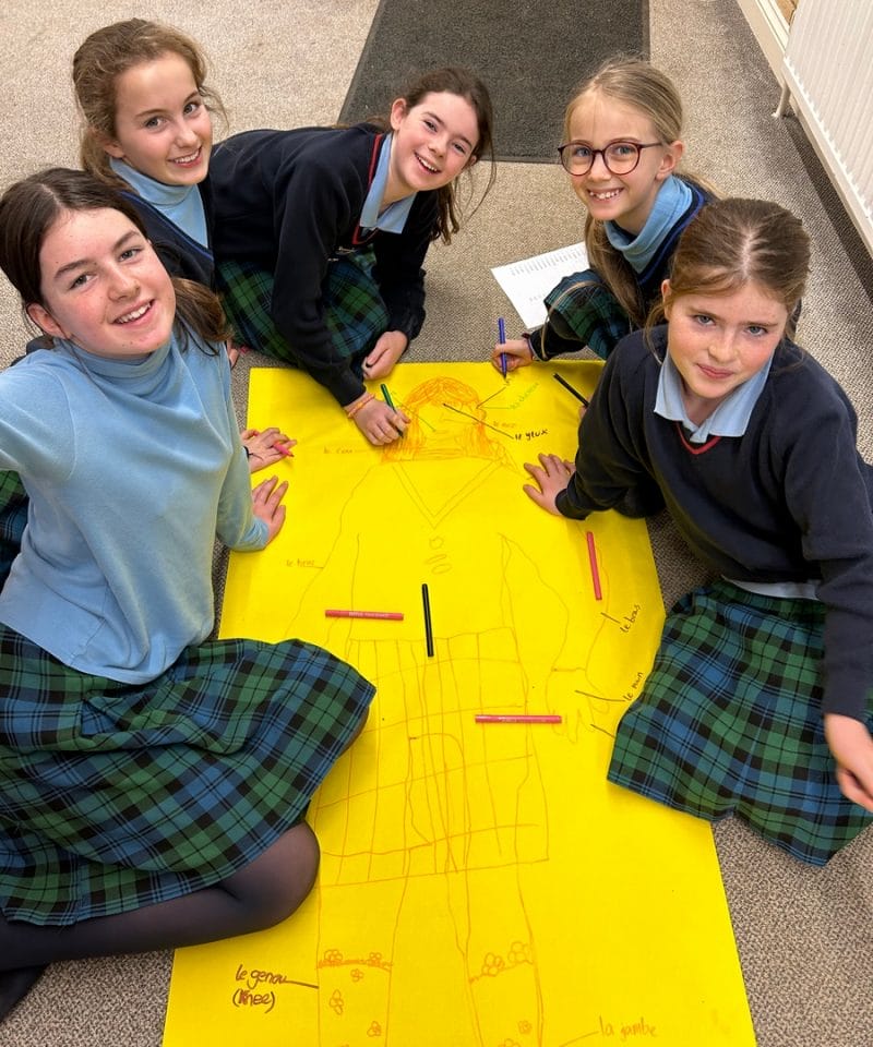 Pinewood Prep School Year 6 French parts of the body poster